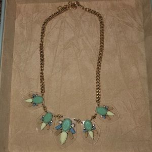 Statement Necklace Blue and Green Tones